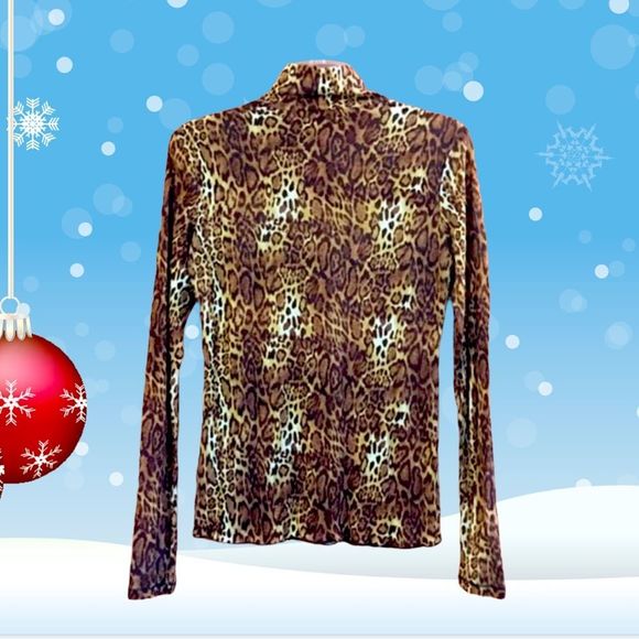 bebe Semi-Sheer Feline Soft Modal Longsleeved Top Size Small - Picture 3 of 10